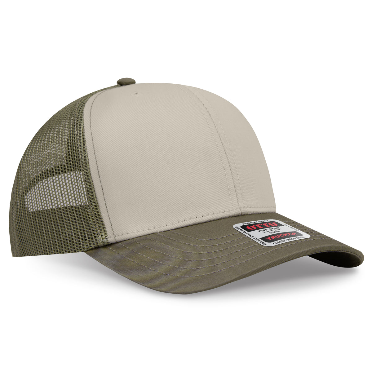 OTTO CAP® 6 Panel Mid Profile Mesh Back Trucker Hat OTTO 112-1