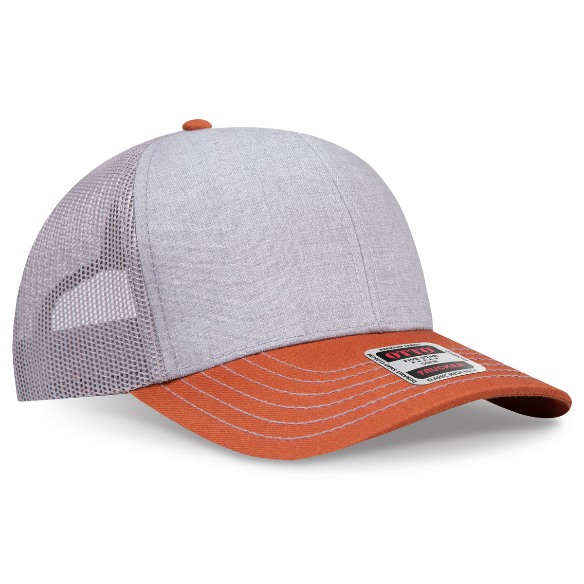 OTTO CAP® 6 Panel Mid Profile Mesh Back Trucker Hat OTTO 112-1
