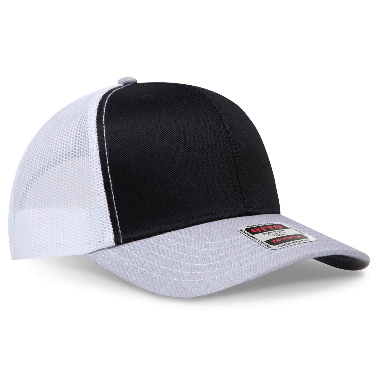 OTTO CAP® 6 Panel Mid Profile Mesh Back Trucker Hat OTTO 112-1