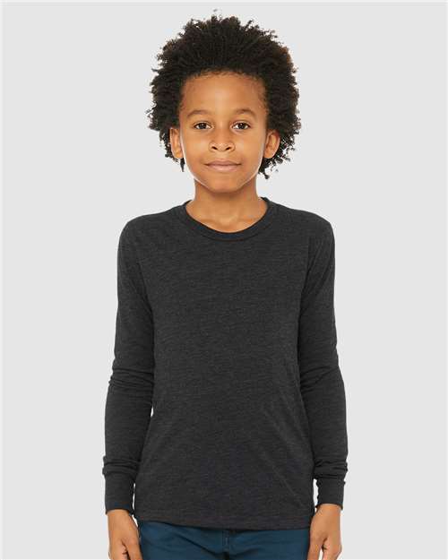 Bella + Canvas 3513Y Youth Triblend Long Sleeve Tee