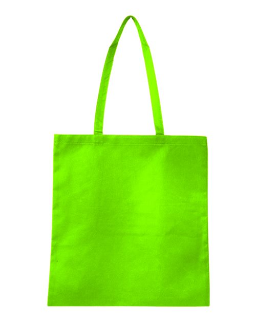 Q-Tees Non-Woven Tote Bag - Q-Tees Q126300 Q-Tees Lime Green One Size