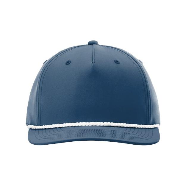 Richardson Five Panel Classic Rope Cap - Richardson 258 Richardson Light Blue/ White Adjustable