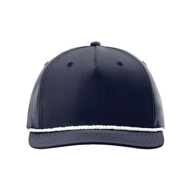 Richardson Five Panel Classic Rope Cap - Richardson 258 Richardson Navy/ White Adjustable