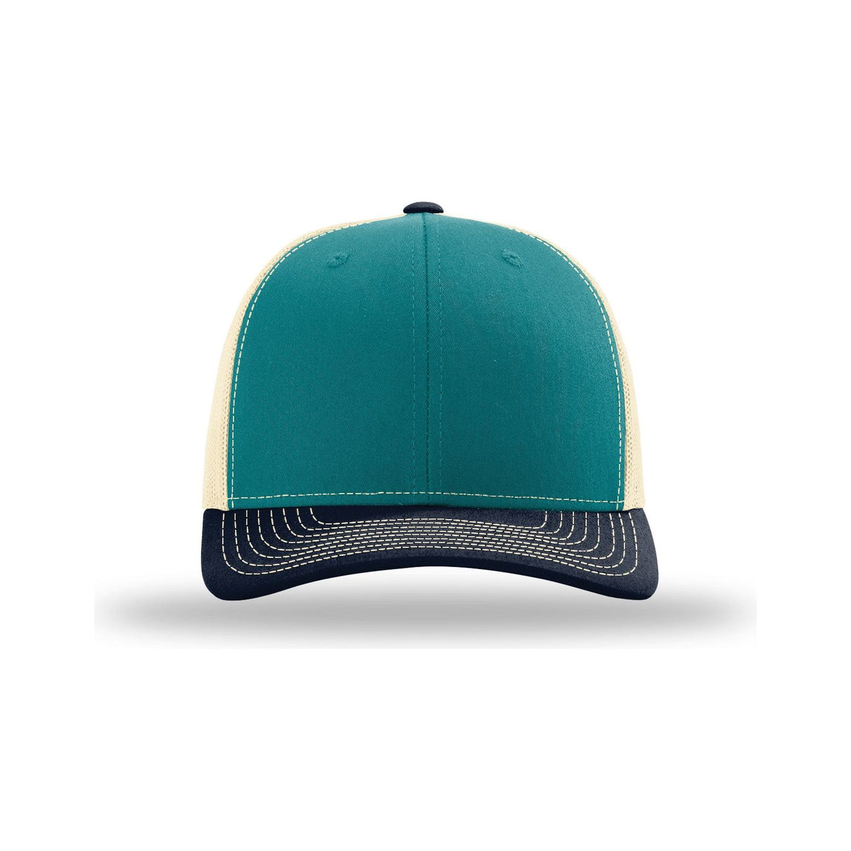 Richardson 112 Snapback Trucker Cap (Full Case/ Call For Bulk Purchase Details) Caps Richardson Blue Teal / Birch / Navy OSFM