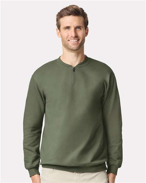 Gildan SF008 Unisex Softstyle Midweight 1/4 Zip Sweatshirt