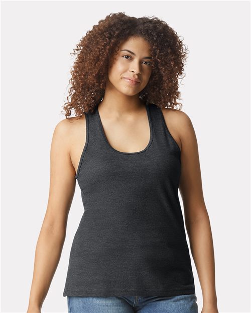 Gildan 64220LCVC Women's Softstyle CVC Racerback Tank Top