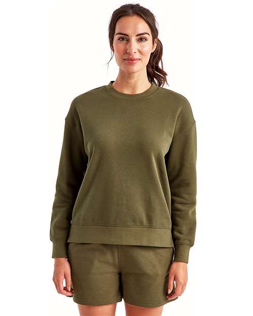 TriDri Women's Billie Side-Zip Crewneck Sweatshirt - TriDri TD600