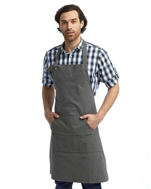 Artisan Collection by Reprime Calibre Heavy Canvas Apron with Pocket - Artisan Collection by Reprime RP137 Artisan Collection by Reprime Dark Grey One Size