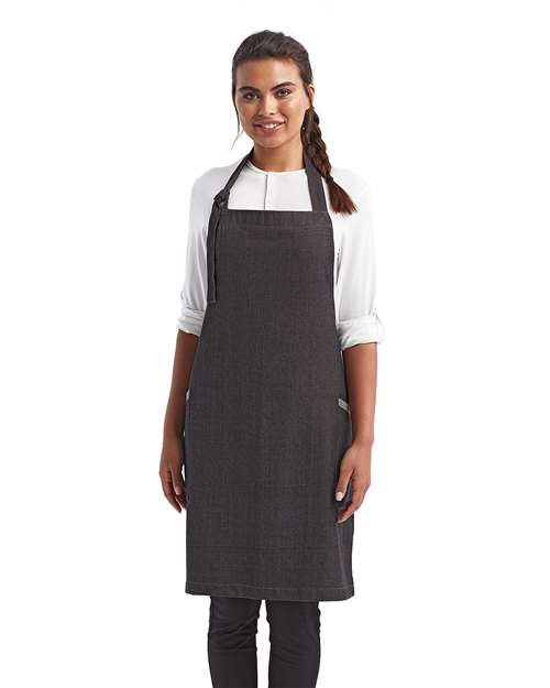 Artisan Collection by Reprime ‘Regenerate’ Recycled Bib Apron - Artisan Collection by Reprime RP122 Artisan Collection by Reprime Black Denim One Size