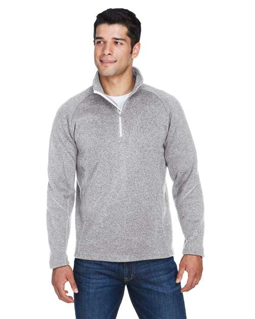 Joe's USA Unisex Bristol Sweater Fleece Quarter-Zip Pullover