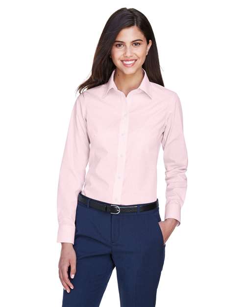 Joe's USA Women's Crown Collection® Gingham Check Woven Dress Shirt