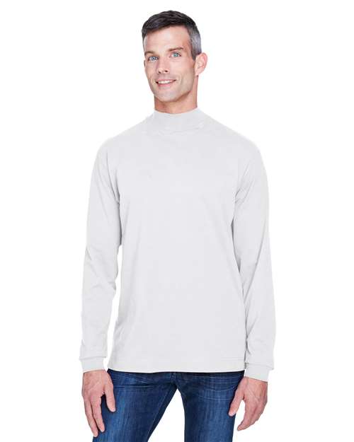 Joe's USA Unisex Sueded Jersey Mock Neck T-Shirt
