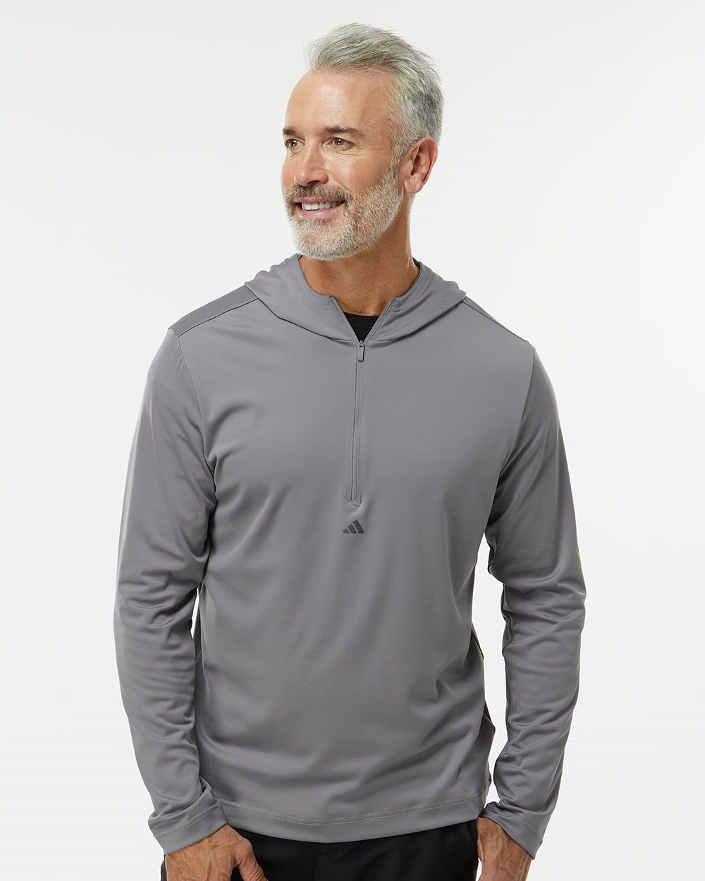 Adidas Men's Lightweight Quarter-Zip Hooded Pullover - Adidas A596