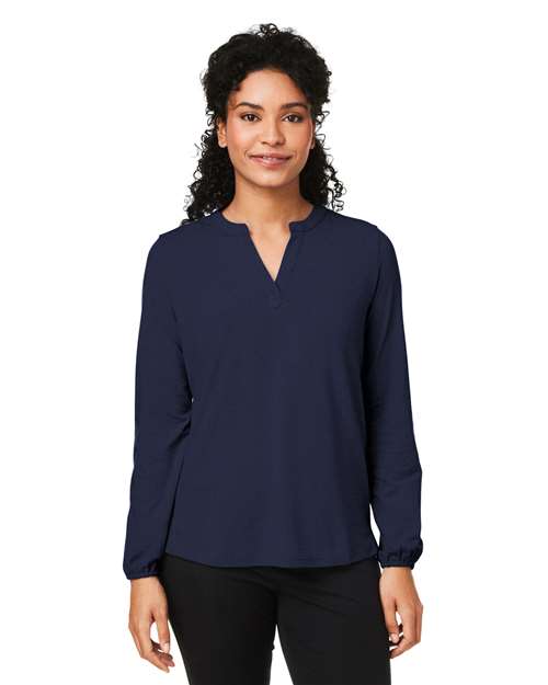 Joe's USA Women's Raleigh Half-Placket Knit Top