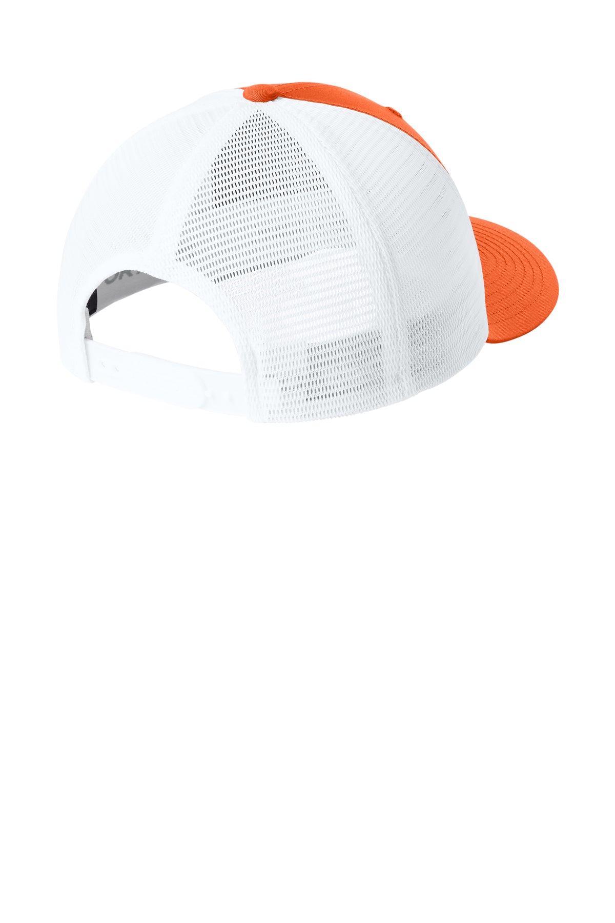 Joes USA Comfort Stretch Snapback Trucker Cap Deep Orange/ White Mesh Back