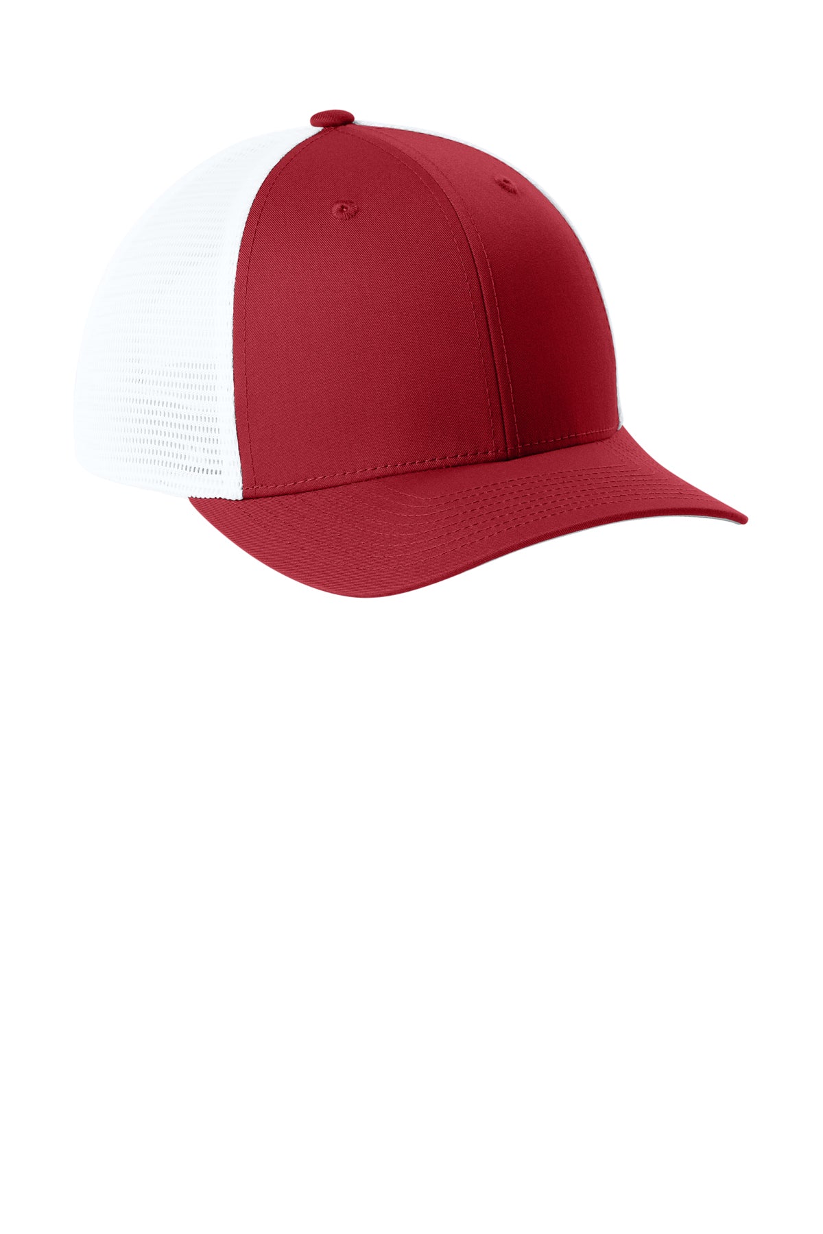 Joes USA Comfort Stretch Snapback Trucker Cap Deep Red/ White Side