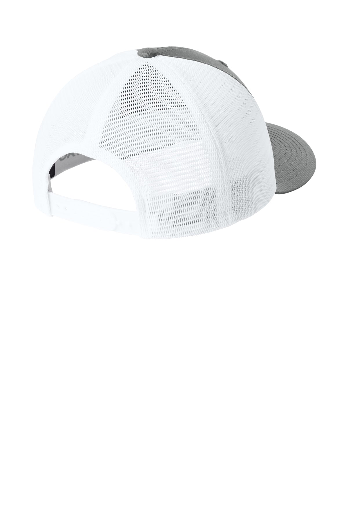 Joes USA Comfort Stretch Snapback Trucker Cap Grey Concrete/ White Mesh Back