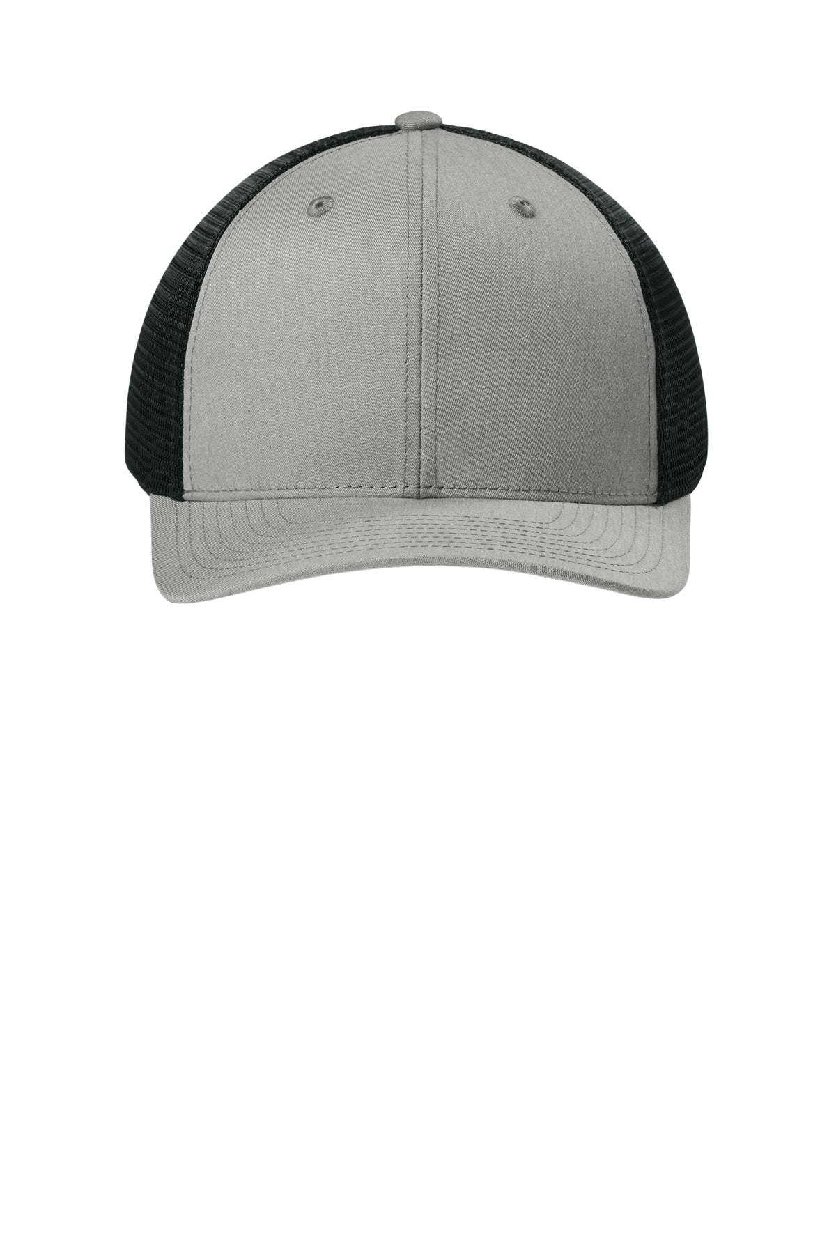 Joes USA Comfort Stretch Snapback Trucker Cap Heather Grey/ Black Front