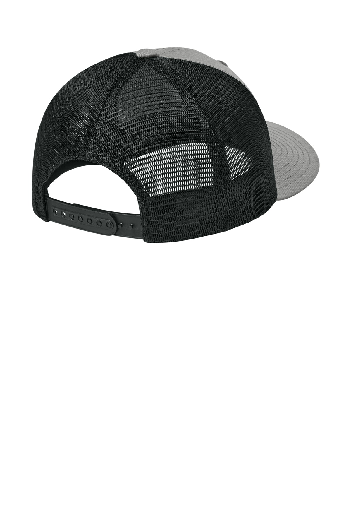 Joes USA Comfort Stretch Snapback Trucker Cap Heather Grey/ Black Mesh Back