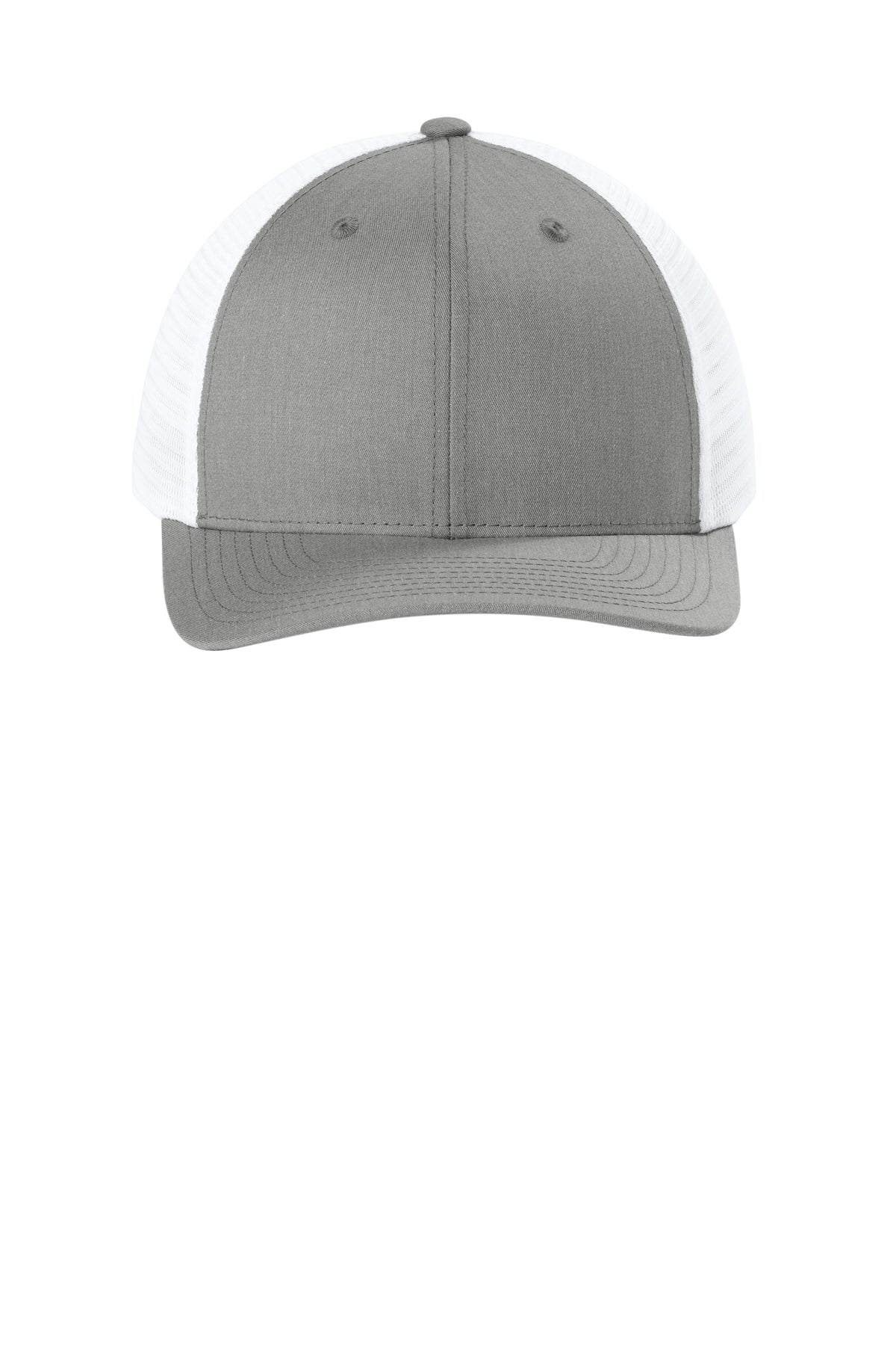 Joes USA Comfort Stretch Snapback Trucker Cap Heather Grey/ White Front