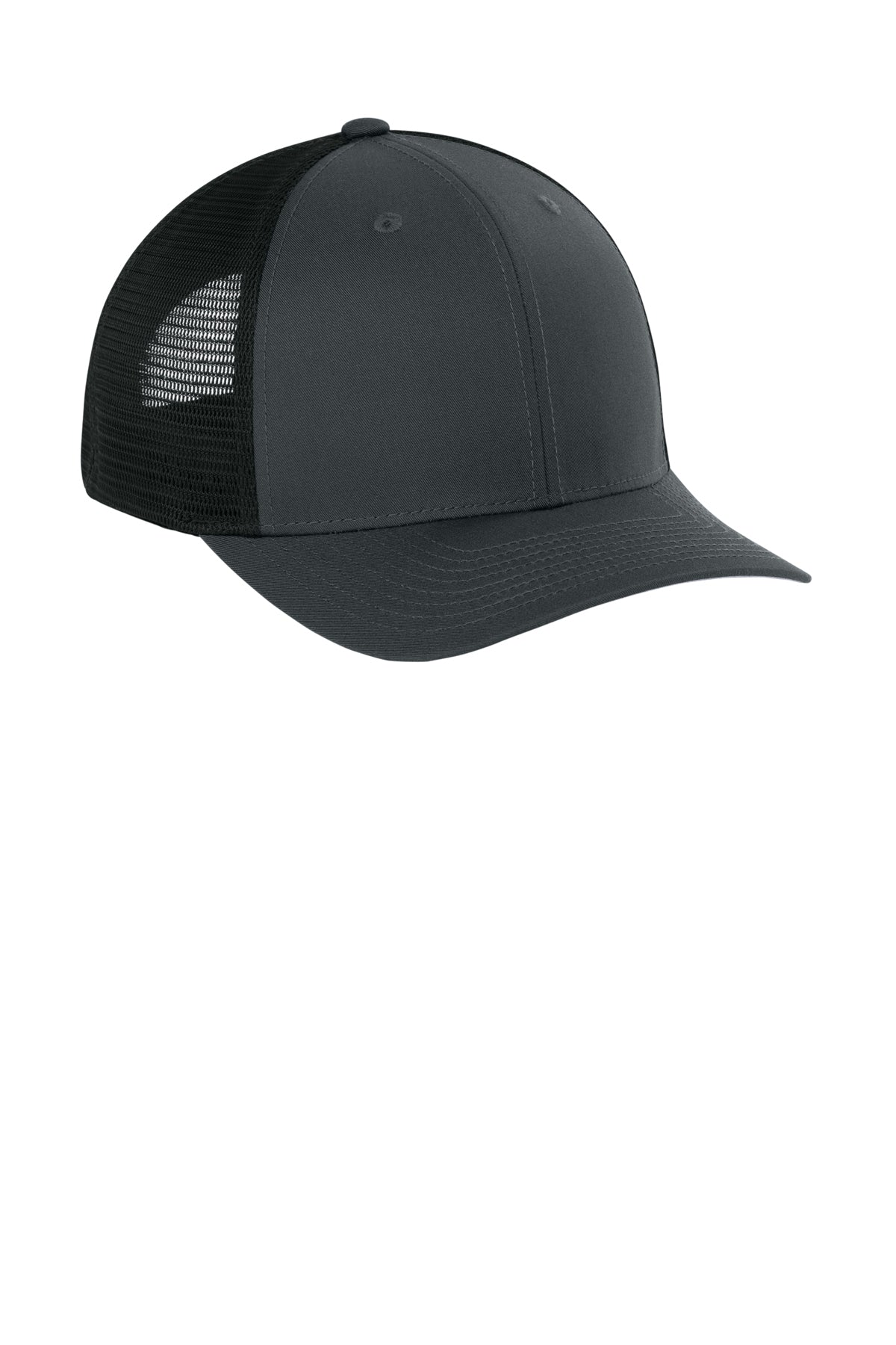 Joes USA Comfort Stretch Snapback Trucker Cap Iron Grey/ Black Side