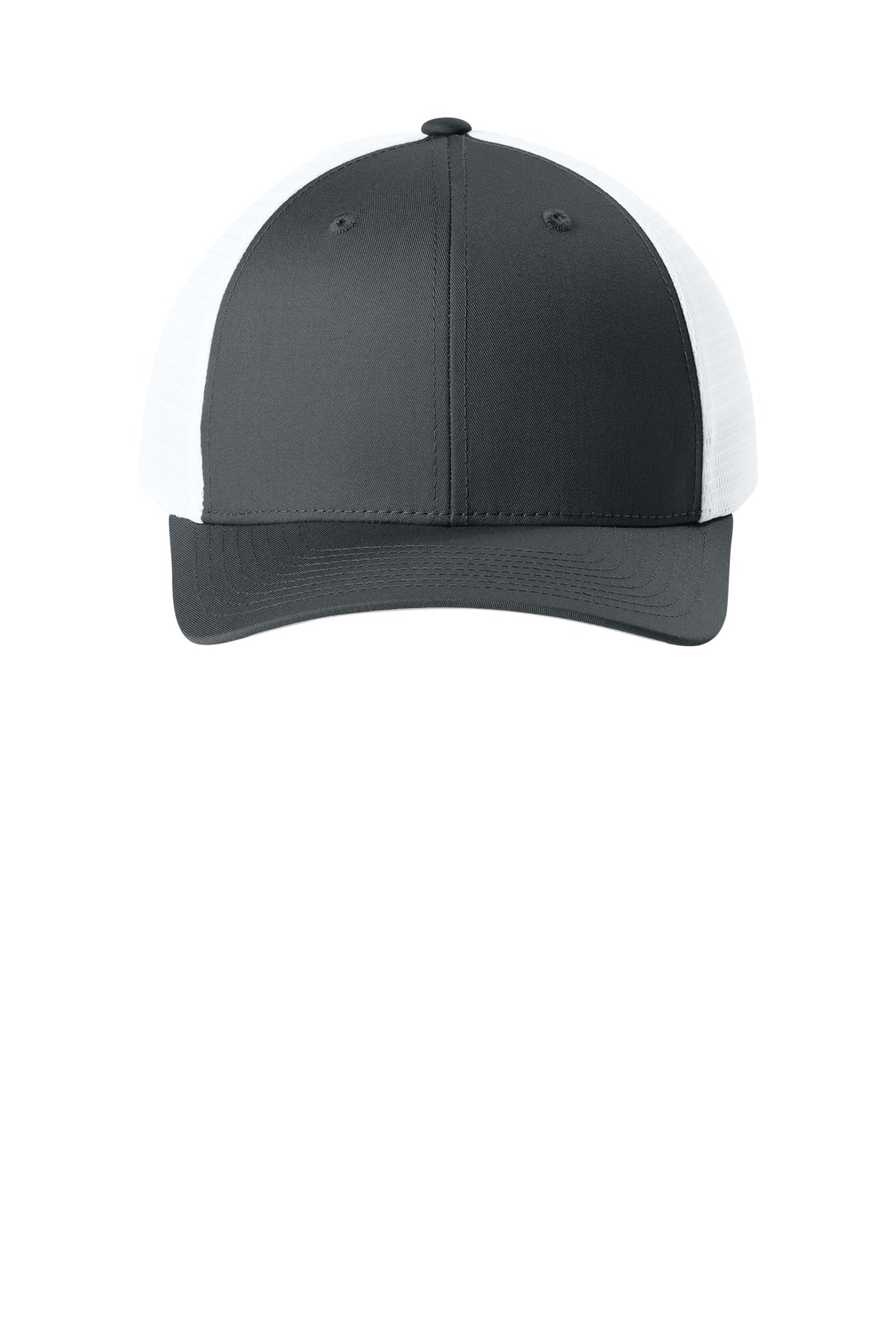 Joes USA Comfort Stretch Snapback Trucker Cap Iron Grey/ White Front