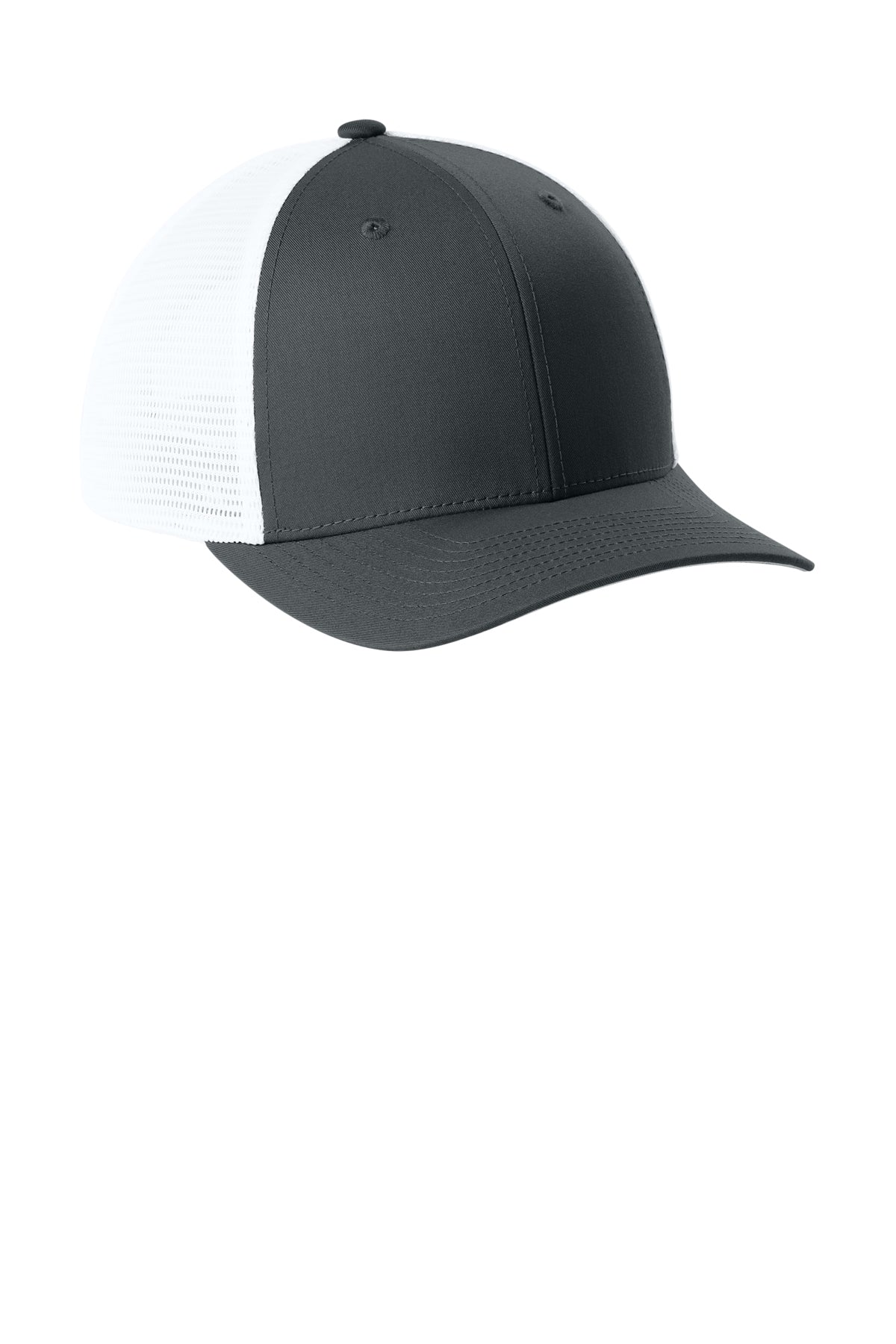 Joes USA Comfort Stretch Snapback Trucker Cap Iron Grey/ White Side