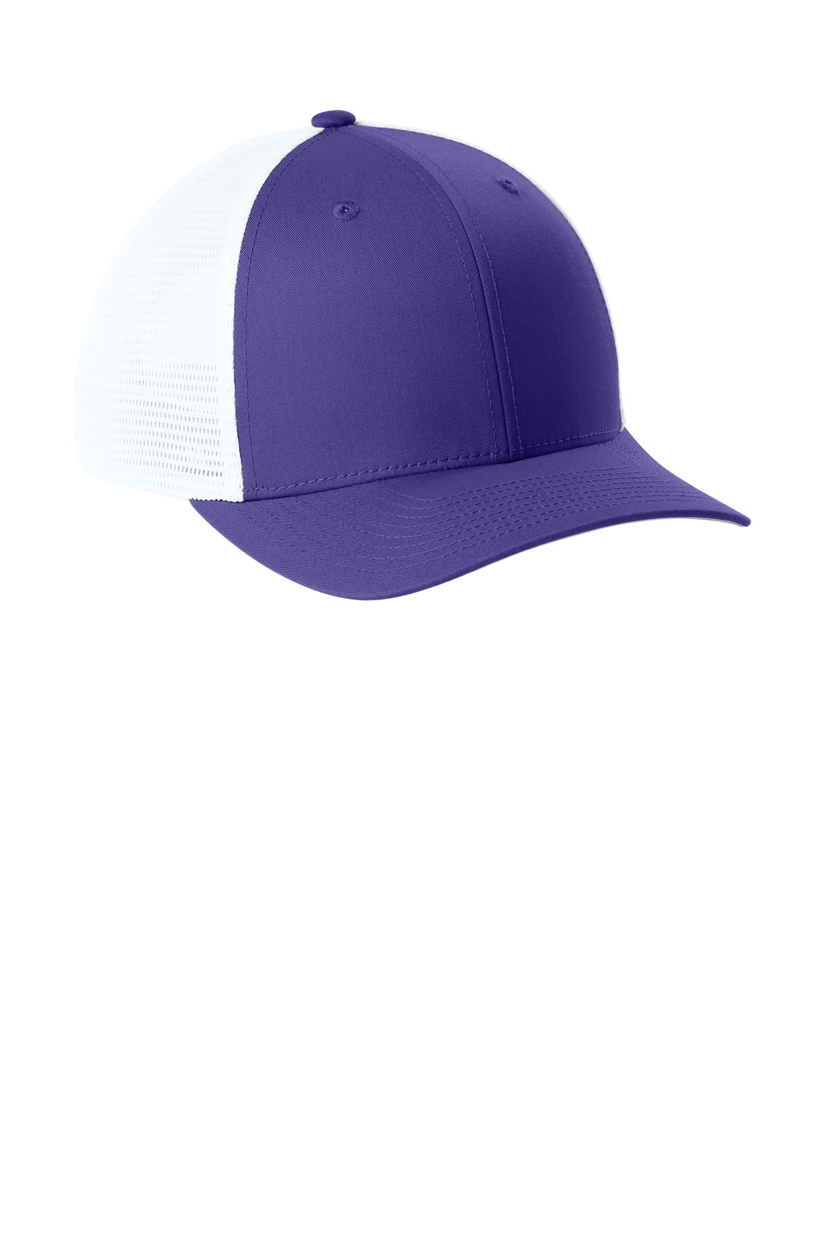 Joes USA Comfort Stretch Snapback Trucker Cap Purple/ White Side