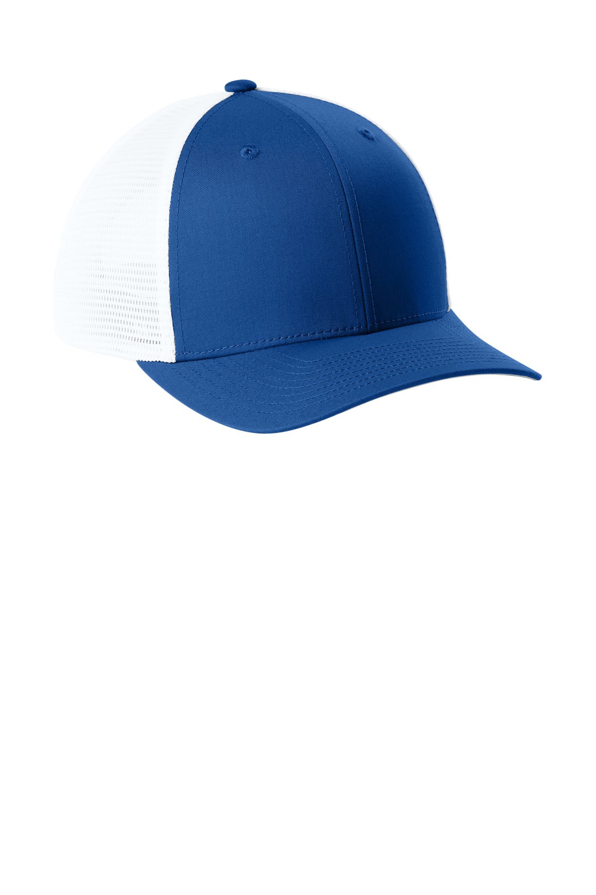 Joes USA Comfort Stretch Snapback Trucker Cap True Royal/ White Side