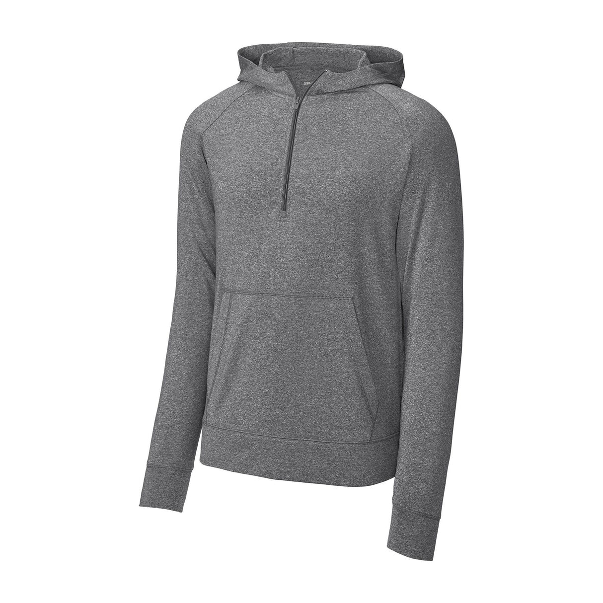 Mens Sport-Wick Stretch 1/2-Zip Pullover DRI-EQUIP Charcoal Heather Grey X-Small