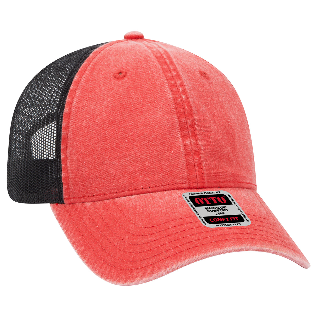 OTTO CAP® OTTO COMFY FIT® 6 Panel Low Profile Mesh Back Trucker Hat OTTO 121-1202