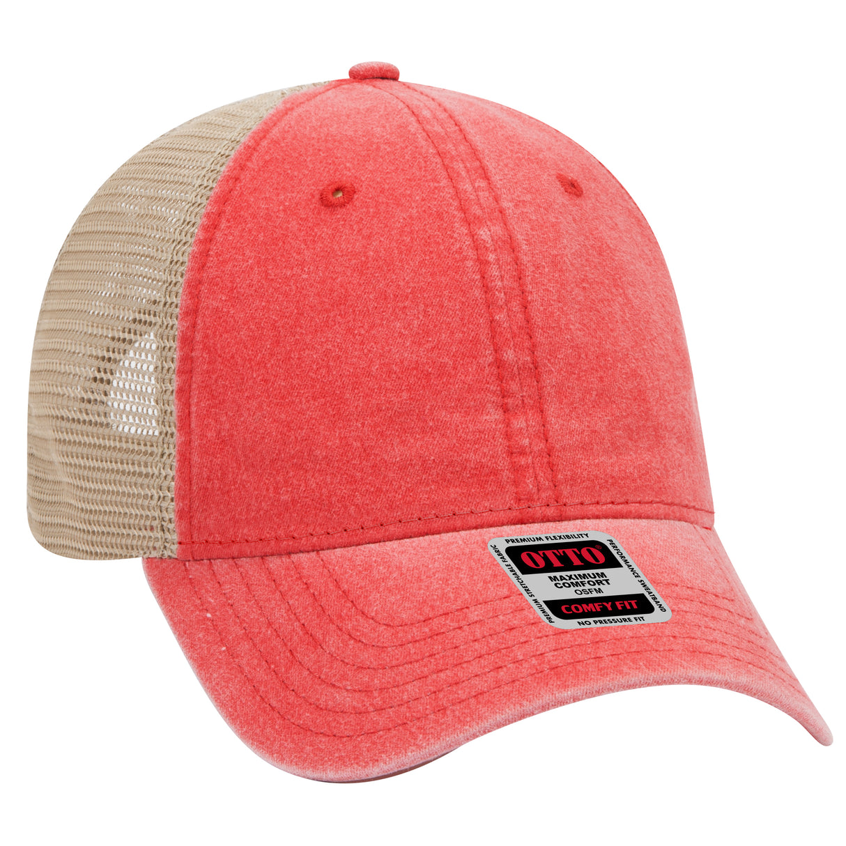OTTO CAP® OTTO COMFY FIT® 6 Panel Low Profile Mesh Back Trucker Hat OTTO 121-1202