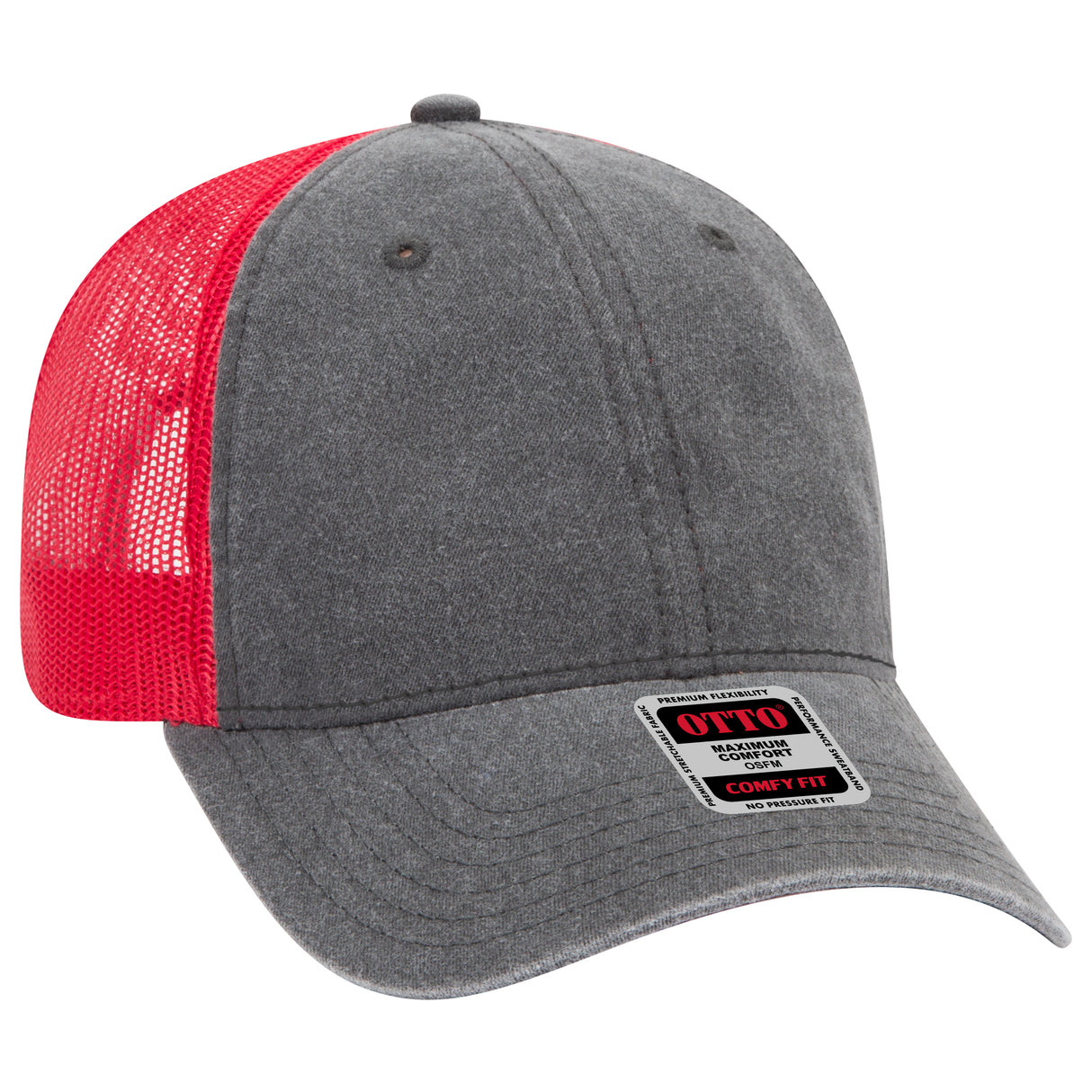 OTTO CAP® OTTO COMFY FIT® 6 Panel Low Profile Mesh Back Trucker Hat OTTO 121-1202