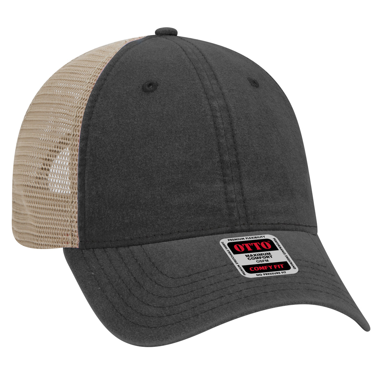 OTTO CAP® OTTO COMFY FIT® 6 Panel Low Profile Mesh Back Trucker Hat OTTO 121-1202