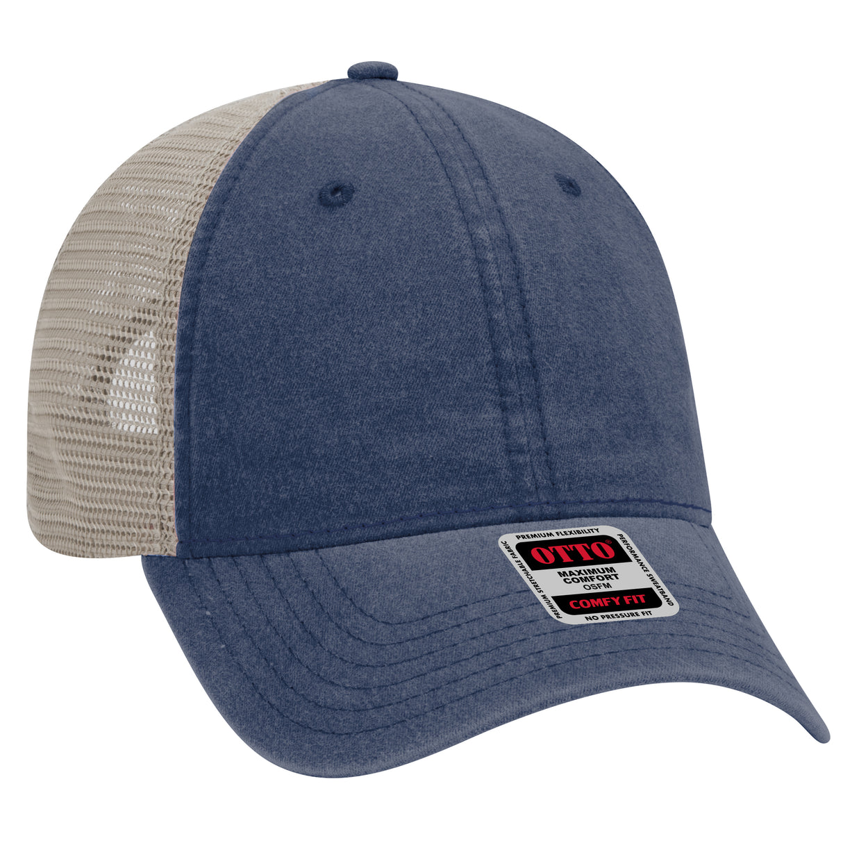 OTTO CAP® OTTO COMFY FIT® 6 Panel Low Profile Mesh Back Trucker Hat OTTO 121-1202