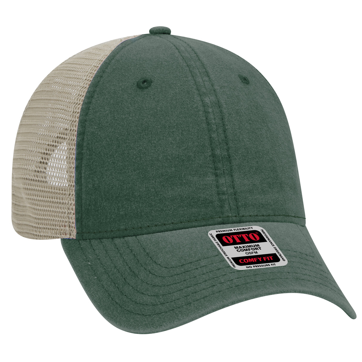OTTO CAP® OTTO COMFY FIT® 6 Panel Low Profile Mesh Back Trucker Hat OTTO 121-1202
