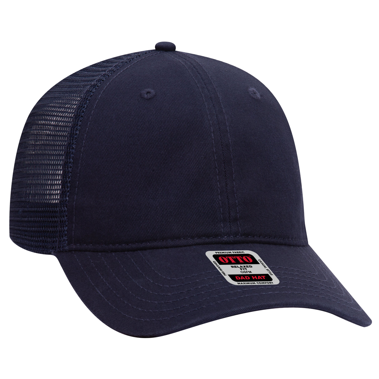 OTTO CAP® 6 Panel Low Profile Mesh Back Trucker Dad Hat OTTO 121-858