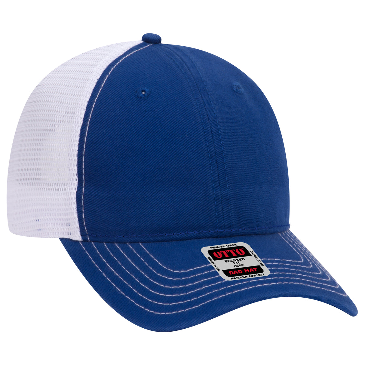 OTTO CAP® 6 Panel Low Profile Mesh Back Trucker Dad Hat OTTO 121-858