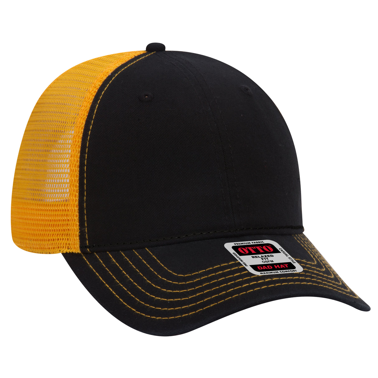 OTTO CAP® 6 Panel Low Profile Mesh Back Trucker Dad Hat OTTO 121-858