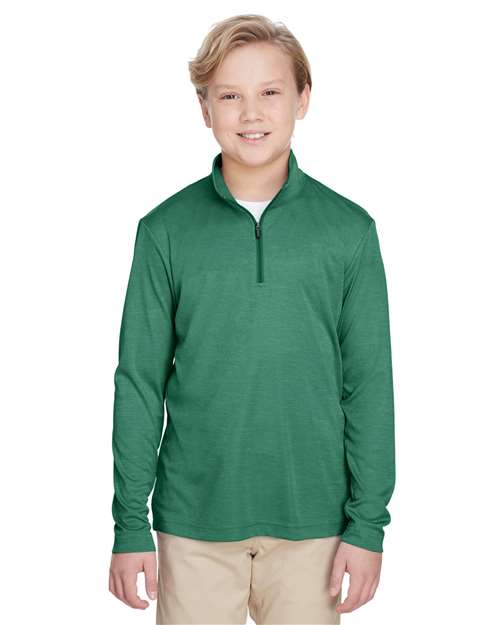Team 365 Youth Zone Sonic Heather Performance Quarter-Zip Pullover - Team 365 TT31HY