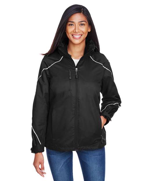 North End Women's Angle 3-in-1 Jacket with Bonded Fleece Liner - North End 14076