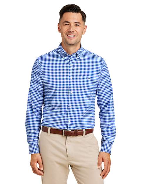 Vineyard Vines W012060 Men's On-The-Go Nylon Gingham Shirt