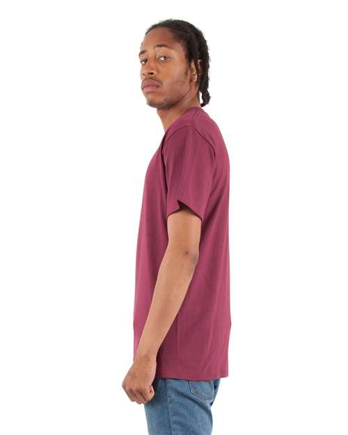 Shaka Wear Unisex V-Neck T-Shirt - Burgundy - Shaka Wear SHVEE Shaka Wear Burgundy S