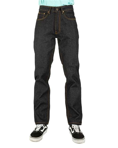 Shaka Wear Unisex Raw Denim Straight-Leg Jean Pants - Shaka Wear SHRDJ