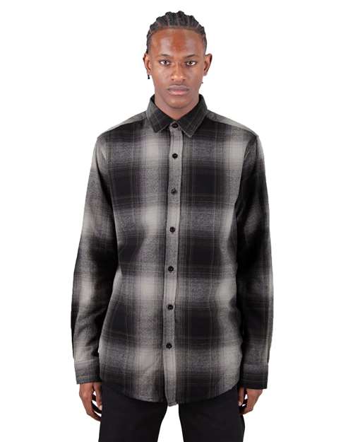 Shaka Wear Unisex Plaid Flannel Overshirt - Shaka Wear SHHFS
