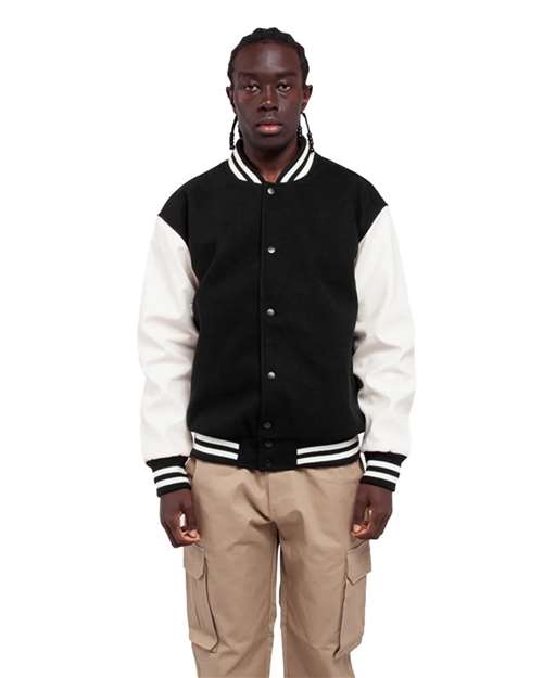 Shaka Wear Unisex Letterman Jacket - Shaka Wear SHLLJ