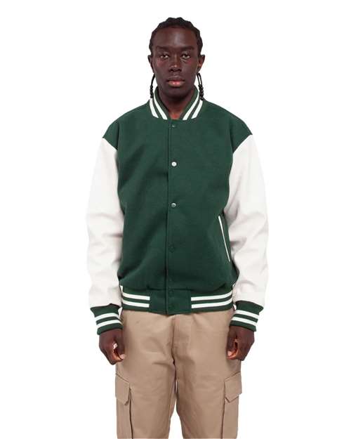Shaka Wear Unisex Letterman Jacket - Shaka Wear SHLLJ