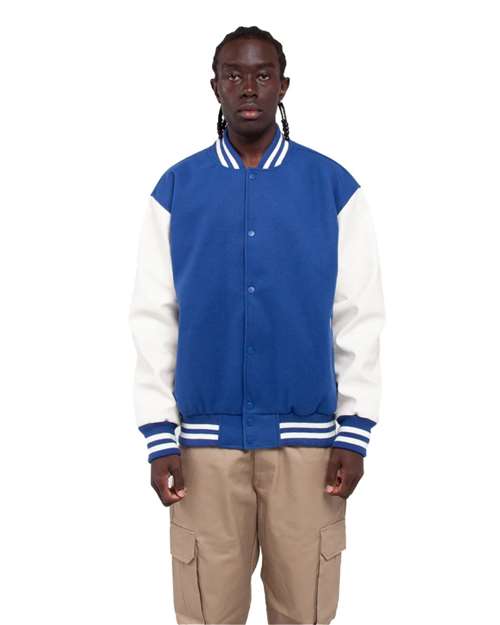 Shaka Wear Unisex Letterman Jacket - Shaka Wear SHLLJ
