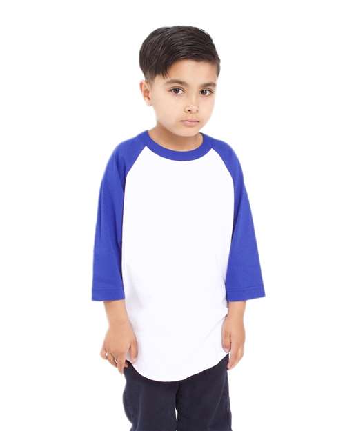 Shaka Wear Youth Three-Quarter Sleeve Raglan - Shaka Wear SHRAGY