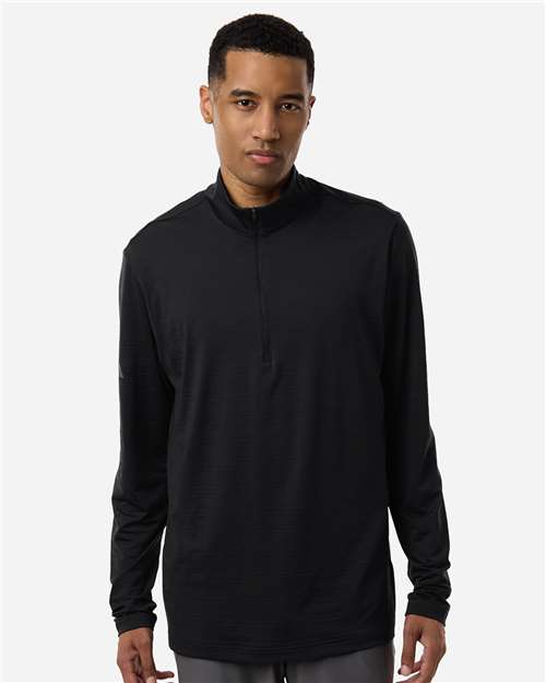 Adidas Men's Textured Stripe Quarter-Zip Pullover - Adidas A708